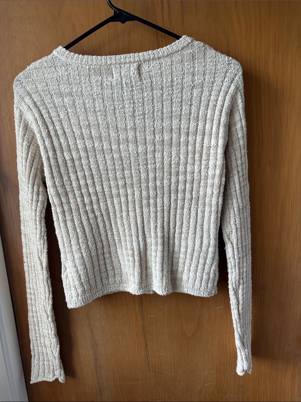 Universal Thread Cream Ribbed Button-Up Cardigan - Picture 4 of 4